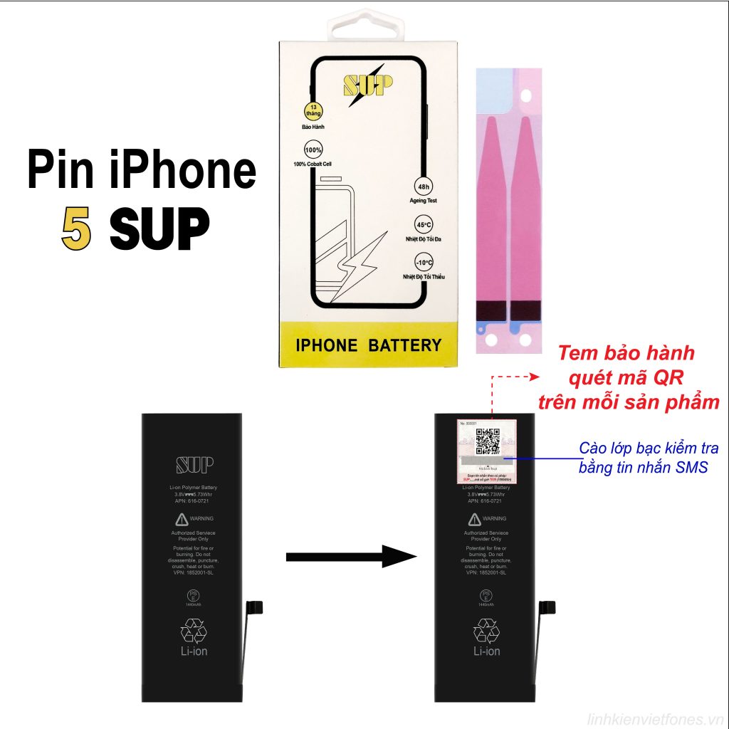 Pin iPhone 5G SUP