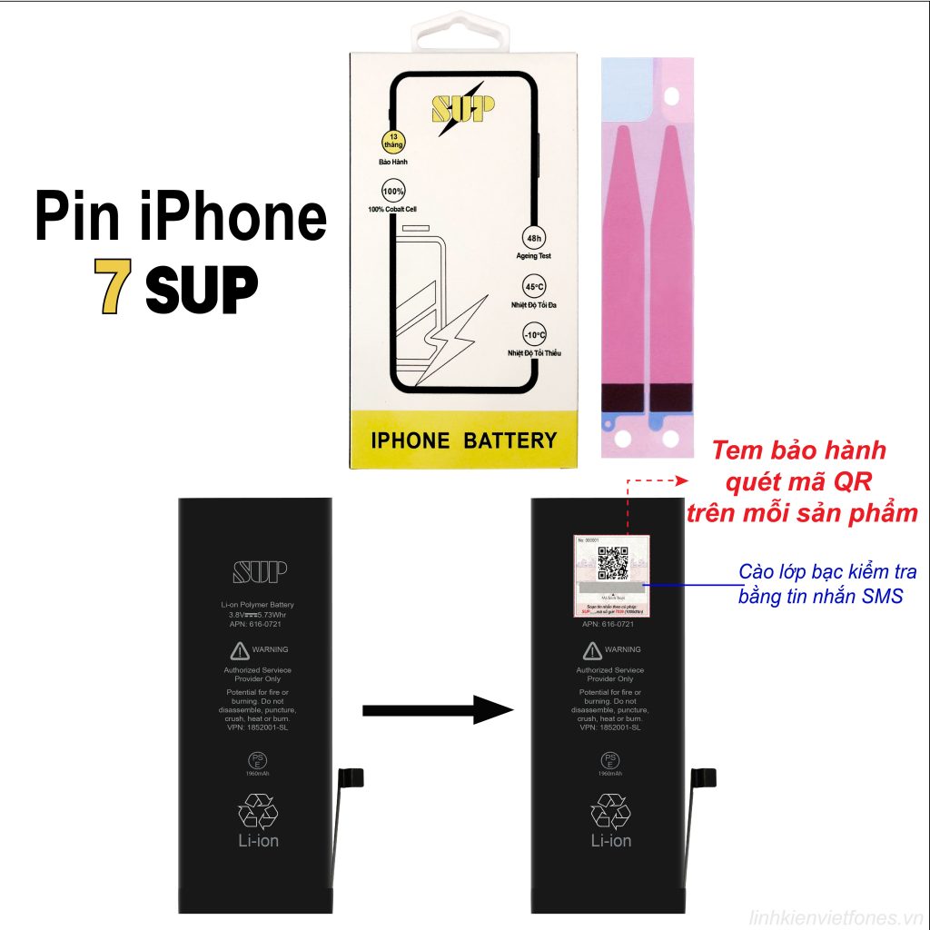 Pin iPhone 7G SUP