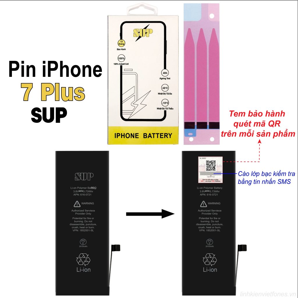 Pin iPhone 7 Plus SUP