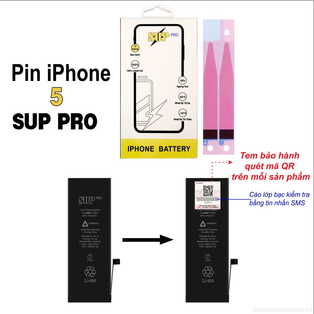 Pin iPhone 5 SUP PRO