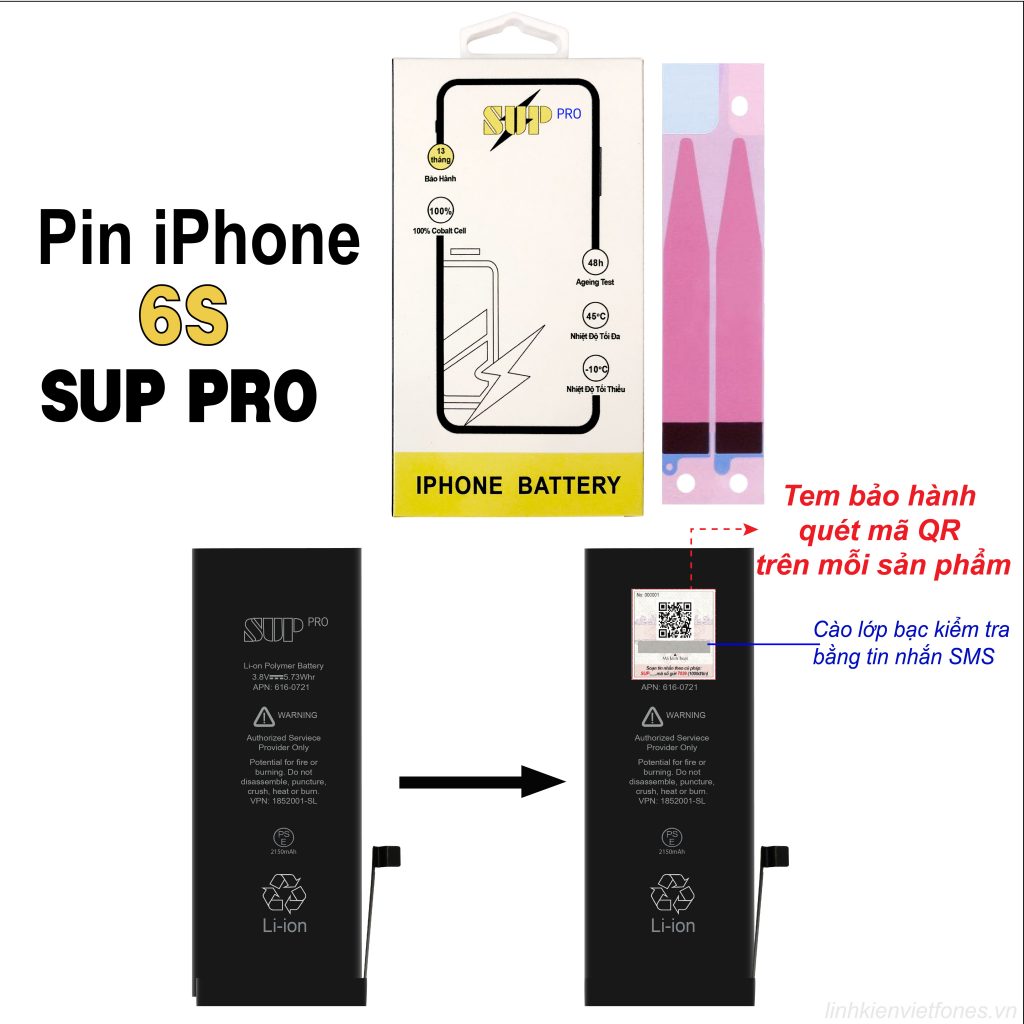Pin iPhone 6S SUP PRO