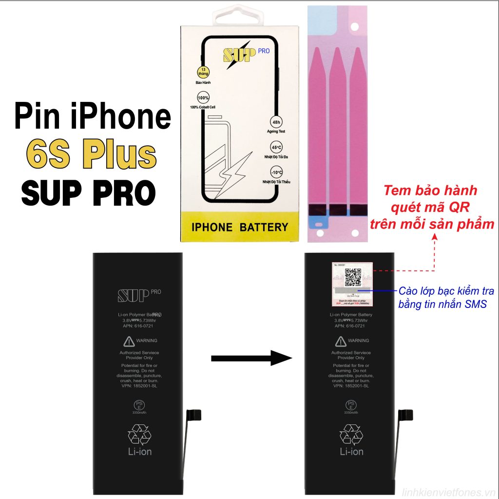 Pin iPhone 6S Plus SUP PRO