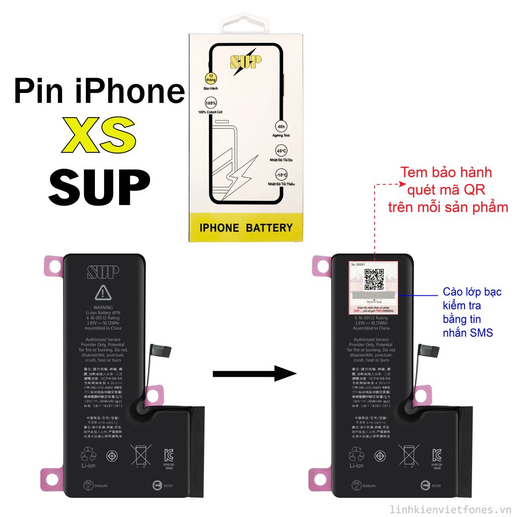 Pin iphone XS SUP