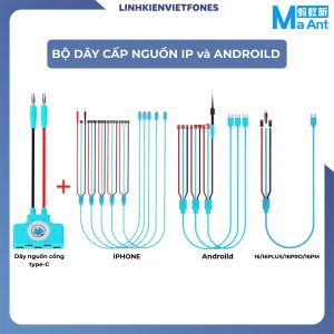 Combo bộ dây cấp nguồn iP và Androild  MaAnt (KJ-01, KJ-02, KJ-03)