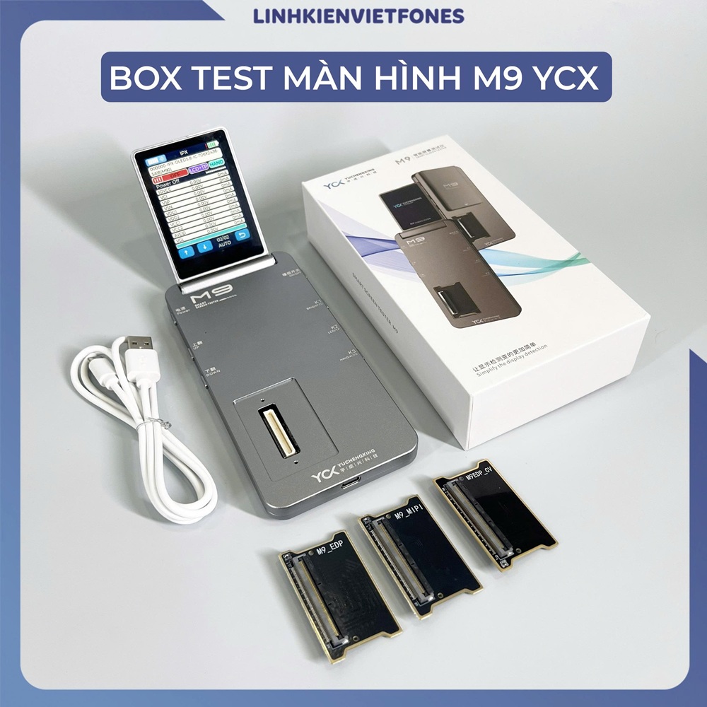 BOX YCX M9 test màn hình kèm 3 bo mạch chủ (hỗ trợ test Mh Zin + Linh kiện, fix truetone) 1 box test mh M9 YCX 0